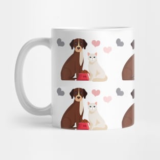 dog and cat lover pattern Mug